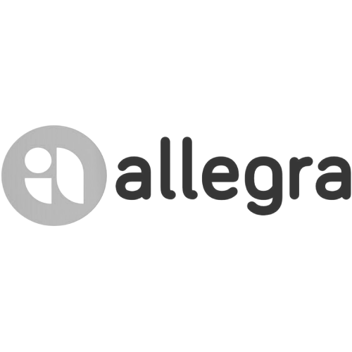 Logo da Allegra, cliente da Leviê